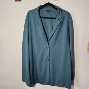 J. Jill Aqua Blazer with Two-Button Design